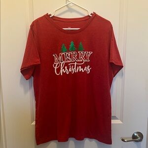 Holiday Time Red Merry Christmas Tee